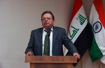 An award ceremony was held at the Al-Mustansiriyah University, Baghdad, where the prestigious ‘Bharat Mitra Samman-Distinguished Alumni 2023’ of ICCR was conferred upon Dr. Muhanad Hatim Hashim Alrakabi by Ambassador Soumen Bagchi.